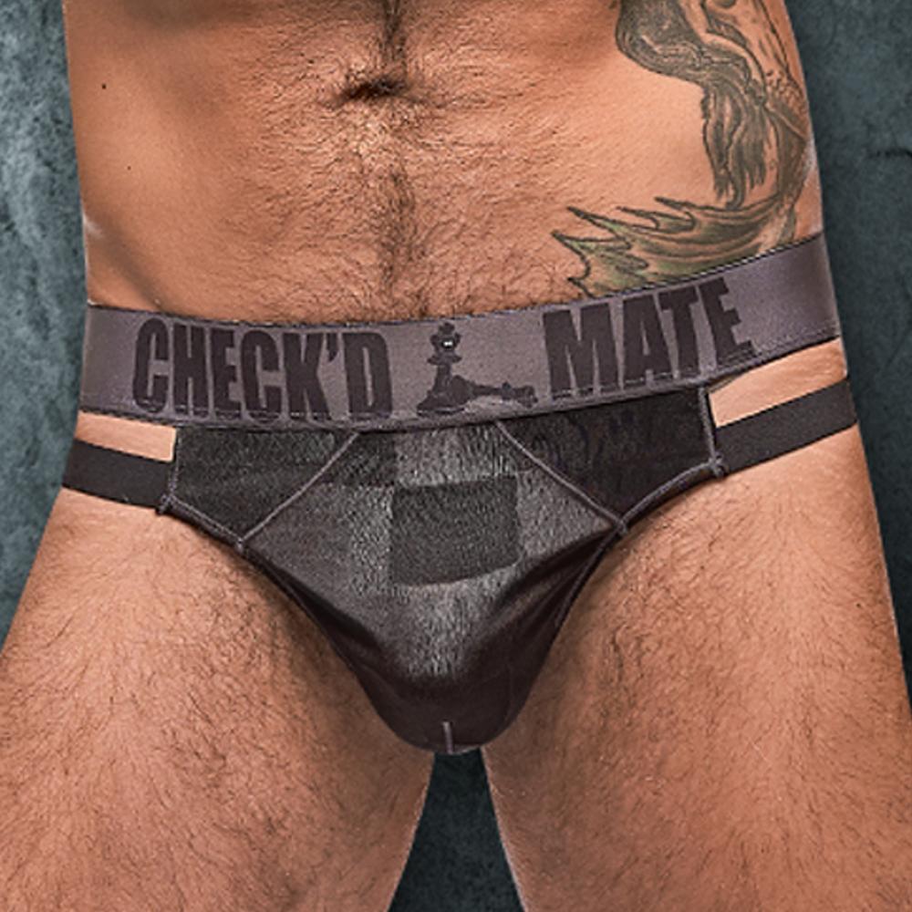 Male Power 411251 Checked Mate Cutout Thong